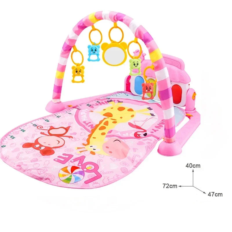 🎶 Baby Activity Gym Rack – Early Education Play Mat with Musical Piano, Crawling Blanket, and Pedal for Newborns (0-36 Months)