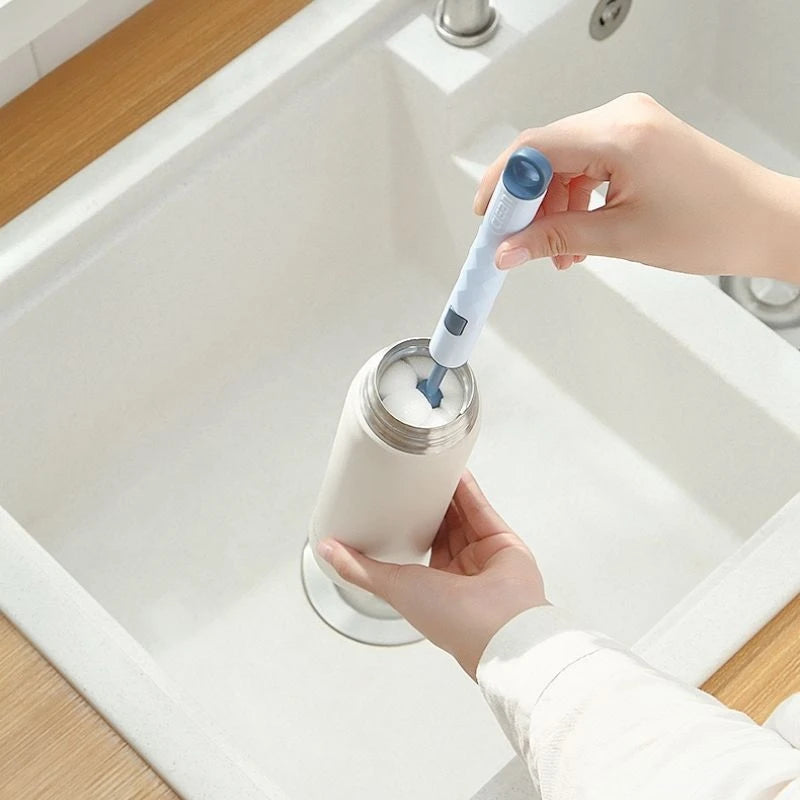 🍼 Silicone Bottle Brush Set – 360° Rotation Baby Pacifier, Cup & Nipple Cleaner, Food-Grade Watering Brush