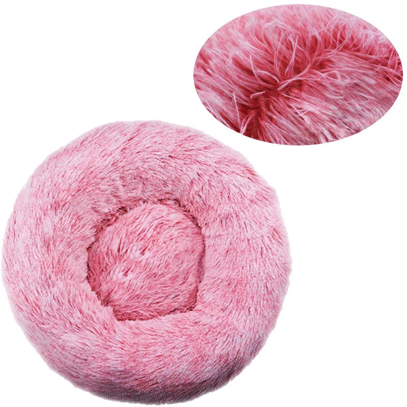 πΆπ± Round Plush Pet Bed β Warm, Washable Sofa Basket for Dogs & Cats