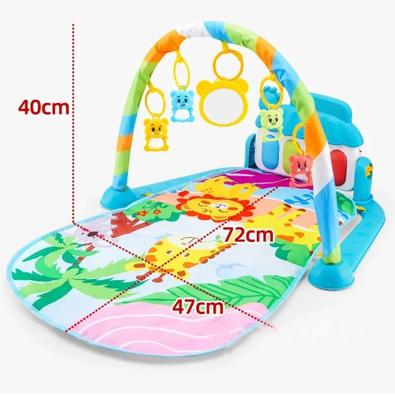 🎶 Baby Activity Gym Rack – Early Education Play Mat with Musical Piano, Crawling Blanket, and Pedal for Newborns (0-36 Months)