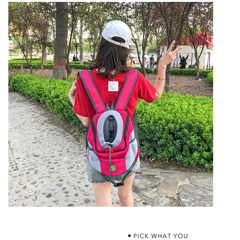 🐾 Outdoor Pet Dog Carrier Bag – Portable Travel Backpack for Cats & Dogs