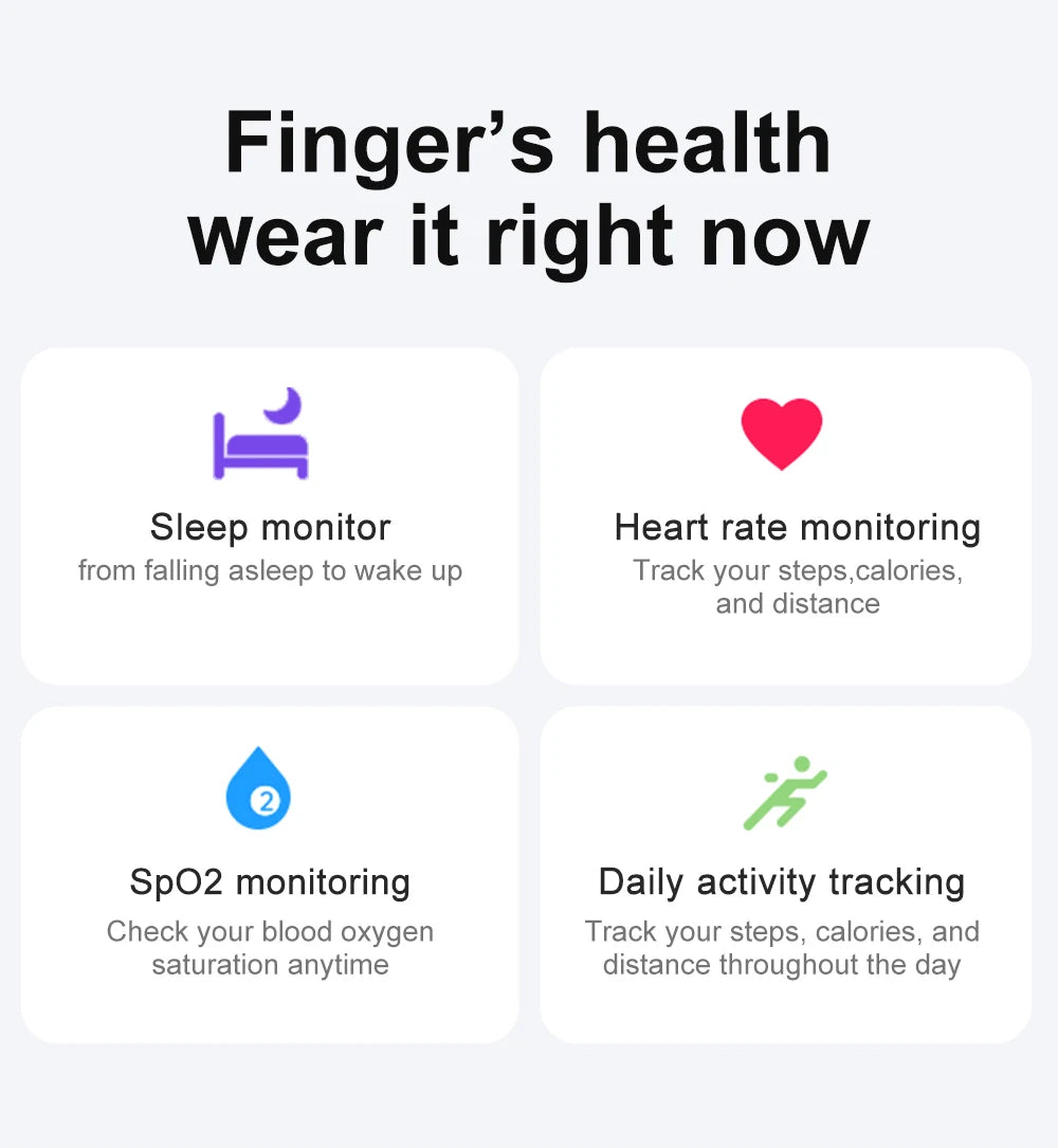 COLMI R02 Waterproof Smart Ring with Charging Case