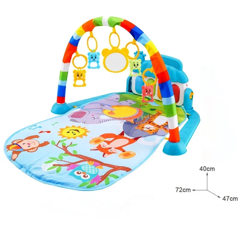 🎶 Baby Activity Gym Rack – Early Education Play Mat with Musical Piano, Crawling Blanket, and Pedal for Newborns (0-36 Months)