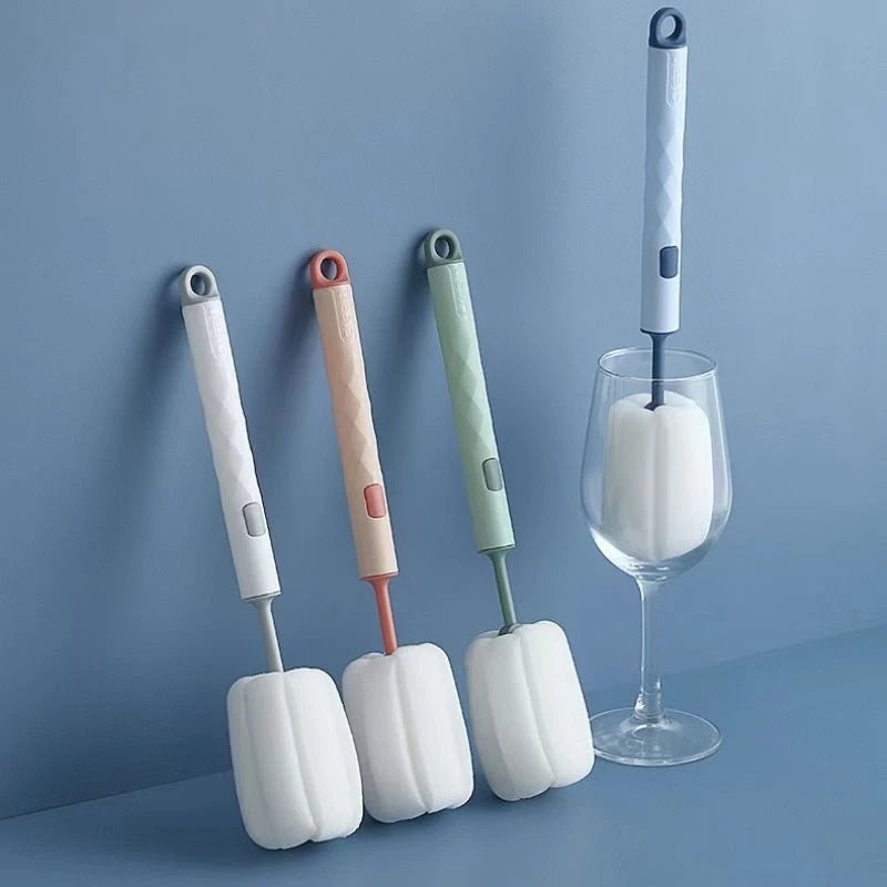 🍼 Silicone Bottle Brush Set – 360° Rotation Baby Pacifier, Cup & Nipple Cleaner, Food-Grade Watering Brush