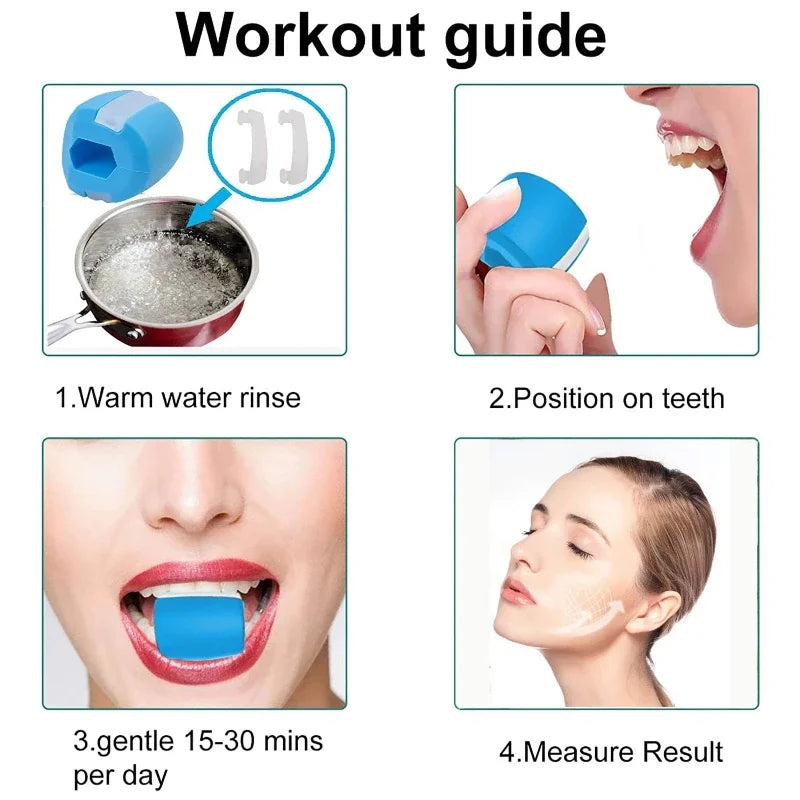 Jawline Training Thin Face Fitness Ball Facial Muscle Activate Exercise Mouth Masseter Jaw Chin Slimming Mandibular Lift Tools