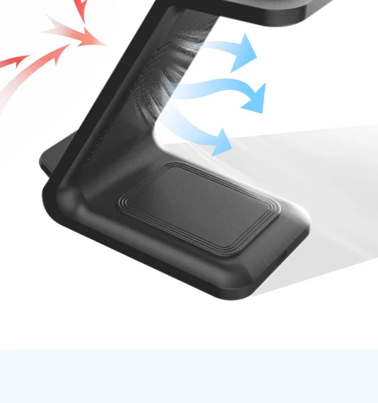 ⚡ 30W 3-in-1 Wireless Charging Stand – Fast Charger Dock for iPhone, Apple Watch & AirPods Pro