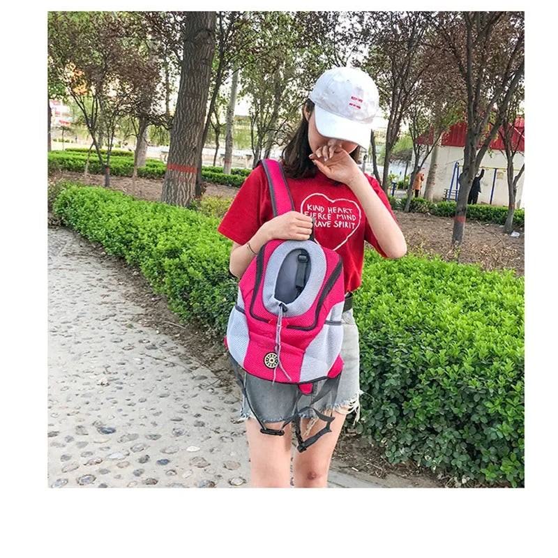 🐾 Outdoor Pet Dog Carrier Bag – Portable Travel Backpack for Cats & Dogs