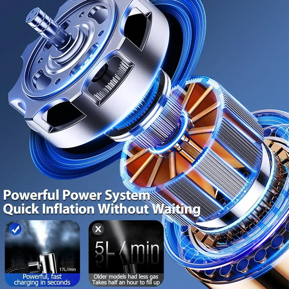 π Portable Wireless Air Pump β Electric Tire Inflator with Barometer
