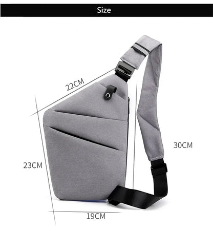 Fengdong Men’s Ultra-Thin Anti-Theft Sling Bag – Mini Crossbody Travel & Sports Chest Bag