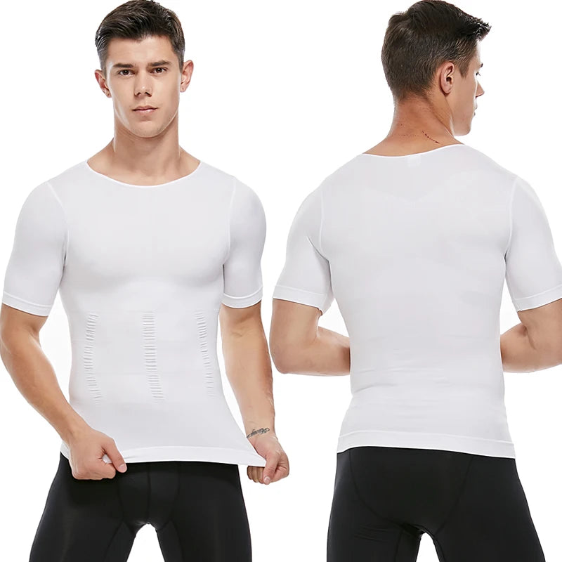 💪 Men’s Slimming Body Shaper – Compression Shirt for Chest & Tummy Control