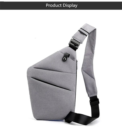 Fengdong Men’s Ultra-Thin Anti-Theft Sling Bag – Mini Crossbody Travel & Sports Chest Bag