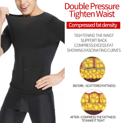 💪 Men’s Slimming Body Shaper – Compression Shirt for Chest & Tummy Control