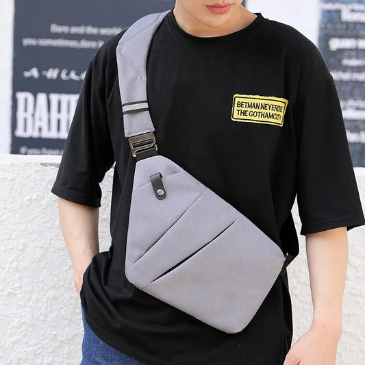 Fengdong Men’s Ultra-Thin Anti-Theft Sling Bag – Mini Crossbody Travel & Sports Chest Bag