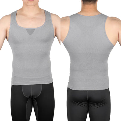 💪 Men’s Slimming Body Shaper – Compression Shirt for Chest & Tummy Control