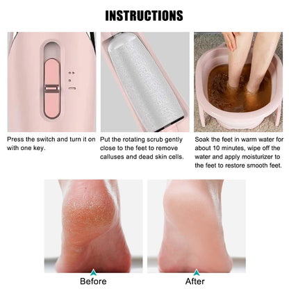 Electric Foot Pedicure File – Portable Dead Skin Remover & Callus Repair Tool 🦶✨
