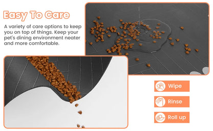 🐾 Pet Feeding Mat – Absorbent Waterproof Placemat for Dog & Cat Bowls