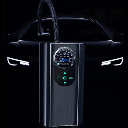 🔋 Portable Wireless Air Pump – Electric Tire Inflator with Barometer
