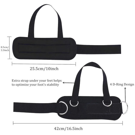 1PC Padded Thigh Strap with D-Ring – Ankle/Leg Cuff for Cable Machines, Gym Workout Accessory