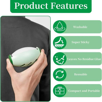 🧹 Washable Lint Remover & Pet Hair Remover – Portable Sticky Cleaning Roller