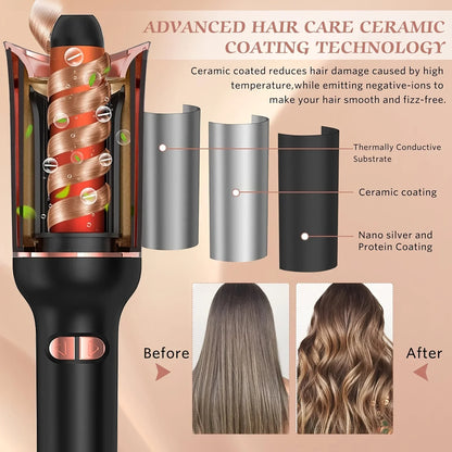 Automatic Ceramic Rotating Air Curler & Spin Wand Styler — Magic Hair Curling Machine