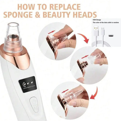 ClearGlow Deluxe Electric Pore & Blackhead Remover Vacuum for Facial Skin Care