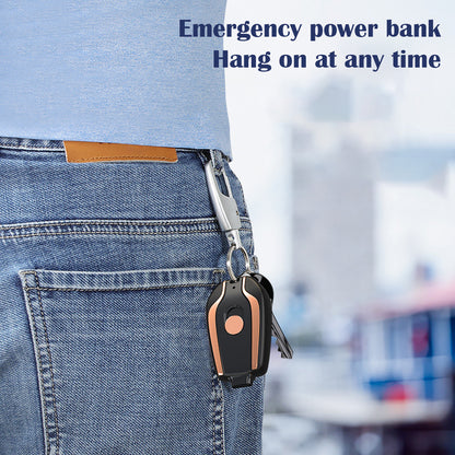 ⚡🔑Android-Compatible 1500mAh Keychain Charger | Durable, Compact Type-C Emergency Power