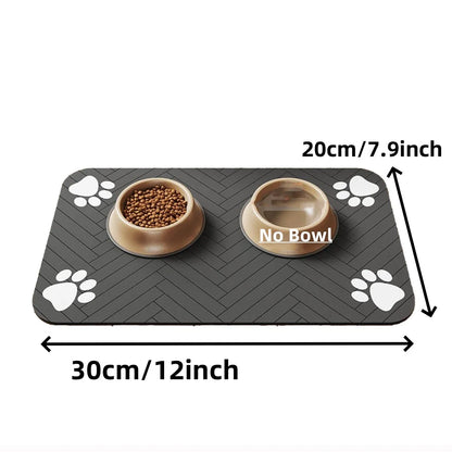 🐾 Pet Feeding Mat – Absorbent Waterproof Placemat for Dog & Cat Bowls