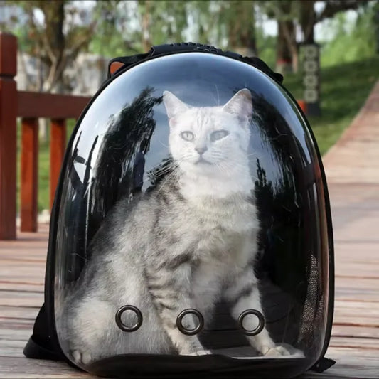 🐱 Pet Cat Space Backpack – Transparent & Breathable Travel Carrier