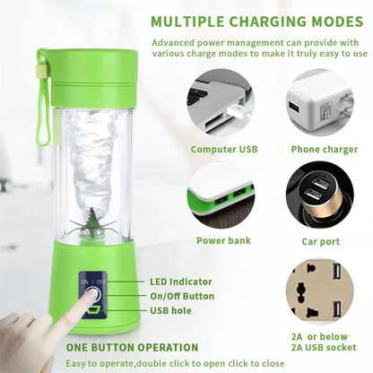 🍓 Portable Mini Blender – USB Rechargeable Juicer Cup for Shakes & Smoothies