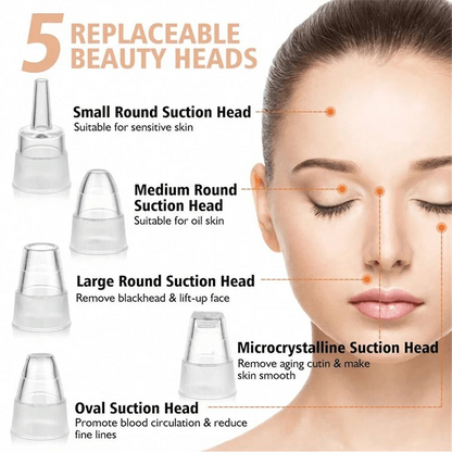 ClearGlow Deluxe Electric Pore & Blackhead Remover Vacuum for Facial Skin Care