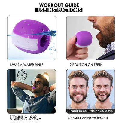 Jawline Training Thin Face Fitness Ball Facial Muscle Activate Exercise Mouth Masseter Jaw Chin Slimming Mandibular Lift Tools