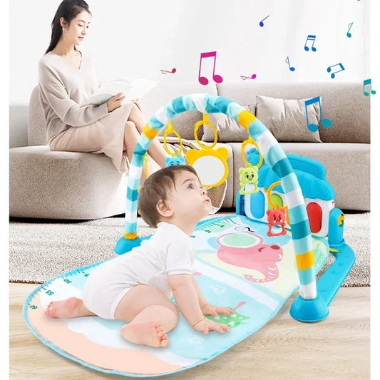 🎶 Baby Activity Gym Rack – Early Education Play Mat with Musical Piano, Crawling Blanket, and Pedal for Newborns (0-36 Months)