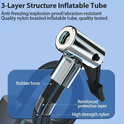 🔋 Portable Wireless Air Pump – Electric Tire Inflator with Barometer