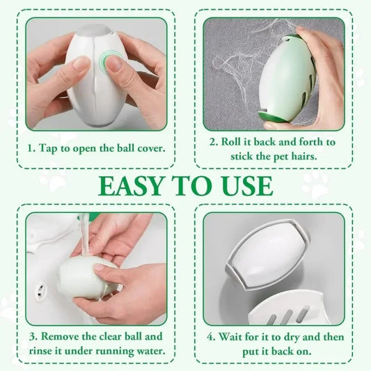 🧹 Washable Lint Remover & Pet Hair Remover – Portable Sticky Cleaning Roller