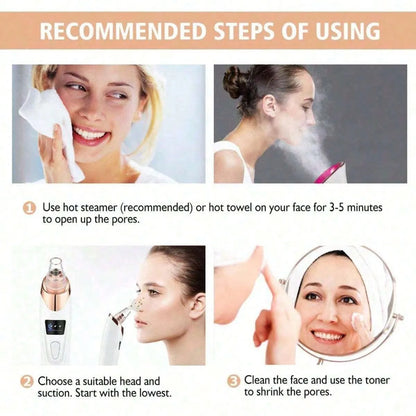 ClearGlow Deluxe Electric Pore & Blackhead Remover Vacuum for Facial Skin Care