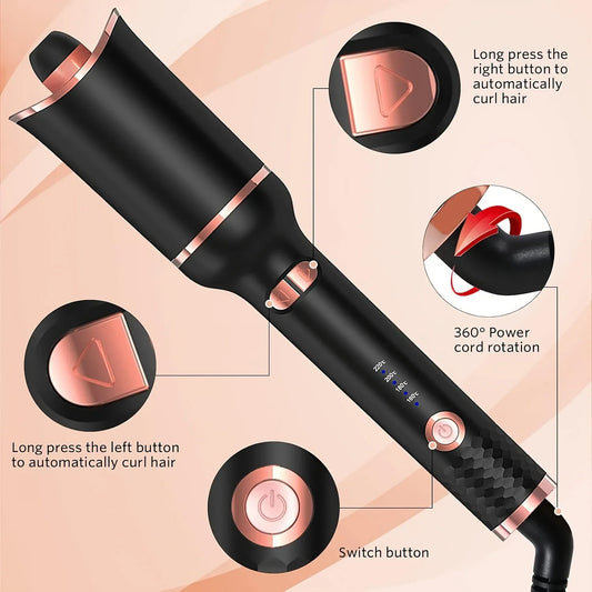 Automatic Ceramic Rotating Air Curler & Spin Wand Styler — Magic Hair Curling Machine